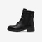 百思图2021冬季新款商场同款黑色英伦风酷潮马丁靴女中靴RE185DZ1