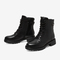 百思图2021冬季新款商场同款黑色英伦风酷潮马丁靴女中靴RE185DZ1