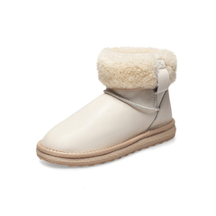 百思图2021冬季新款潮流时髦搭配厚底舒适雪地靴女短靴ZD655DD1
