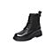 百思图2021冬季新款商场同款英伦风厚底圆头马丁靴女短靴WPG01DD1