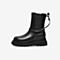 百思图2021冬季新款商场同款厚底圆头切尔西靴女中靴IDA07DZ1