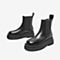 百思图2021冬季新款商场同款简约炫酷切尔西靴女短靴IDA05DD1