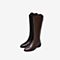 百思图2021冬季新款商场同款时髦复古气质时装靴女长靴MD302DG1