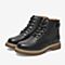 百思图2021冬季新款商场同款气质方跟圆头时装靴女短靴YYK51DD1