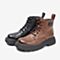 百思图2021冬季新款商场同款潮流穿搭英伦风马丁靴女短靴WXQ01DD1