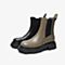 百思图2021冬季新款商场同款潮流切尔西靴烟管靴女短靴BD212DD1
