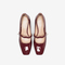 百思图2022春季新款商场同款经典复古玛丽珍鞋浅口女单鞋RJF23AQ2