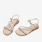 百思图2022夏季新款商场同款潮流时尚钻条带平底女凉鞋RWZ22BL2