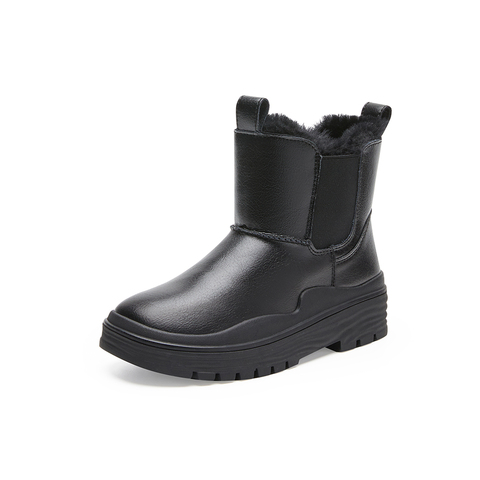 百思图2022冬季新款商场同款时尚潮流舒适雪地靴女短靴CD239DD2