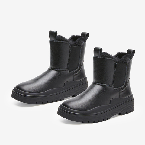 百思图2022冬季新款商场同款时尚潮流舒适雪地靴女短靴CD239DD2