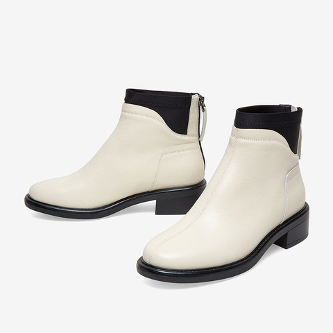 百思图2022冬季商场同款新款时尚潮流粗跟时装靴女短靴TPS40DD2