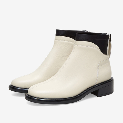 百思图2022冬季商场同款新款时尚潮流粗跟时装靴女短靴TPS40DD2