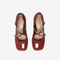 百思图2022秋季新款商场同款法式气质玛丽珍鞋粗跟女单鞋MCP61CQ2