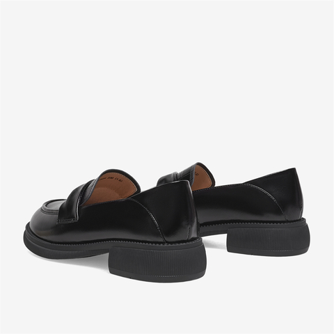 百思图2023春季新款商场同款时尚潮流通勤乐福鞋女单鞋VHN24AA3