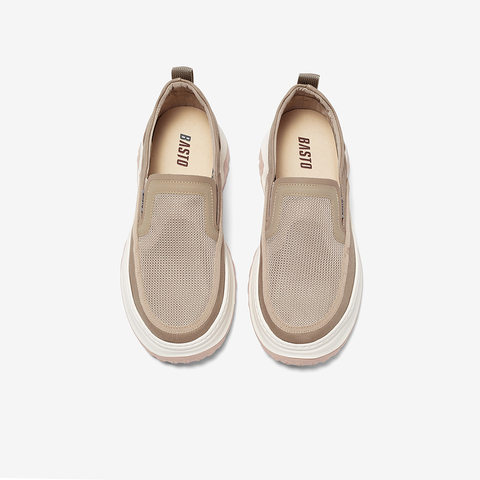 百思图2023夏季新款商场同款休闲布鞋厚底乐福鞋男休闲鞋X2911BM3