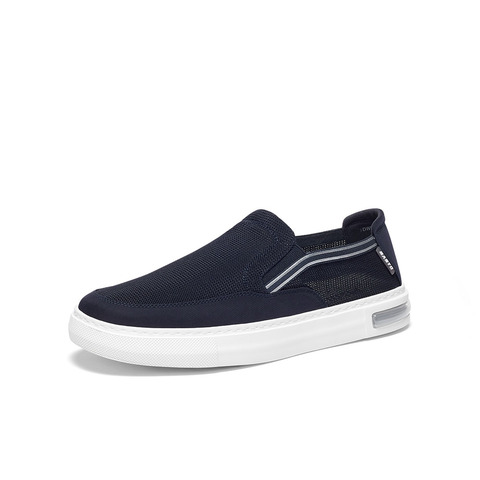 百思图2023夏季新款时尚简约休闲布鞋厚底乐福鞋男休闲鞋DWU29BM3