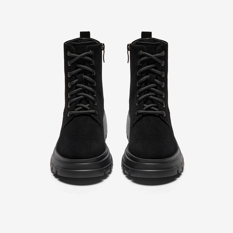 百思图2023冬季新款商场同款时髦休闲马丁靴粗跟女短靴VWB05DD3