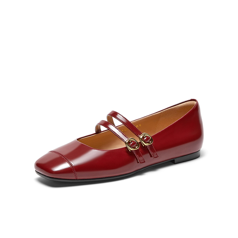 百思图2023秋季新款商场同款时尚法式玛丽珍鞋方跟女单鞋TIK45CQ3