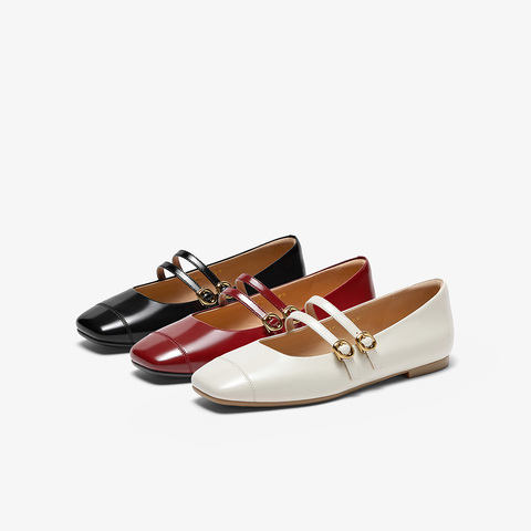 百思图2023秋季新款商场同款时尚法式玛丽珍鞋方跟女单鞋TIK45CQ3