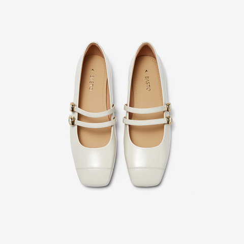 百思图2023秋季新款商场同款时尚法式玛丽珍鞋方跟女单鞋TIK45CQ3