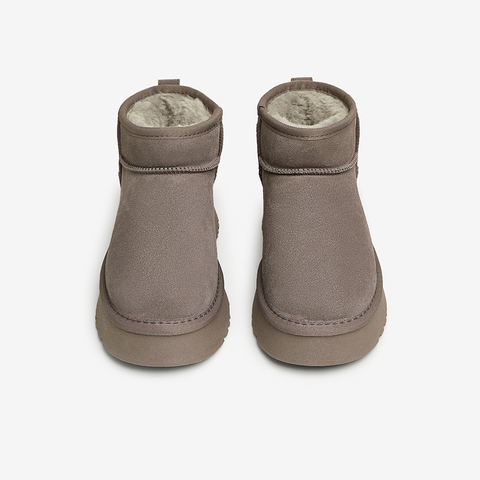 百思图2023冬季新款商场同款简约休闲雪地靴厚底女短靴LD520DD3