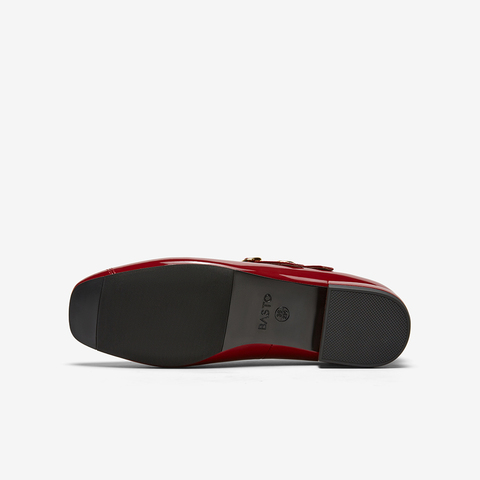 百思图2024春季新款时髦复古法式玛丽珍鞋粗跟圆头女单鞋WQG40AQ4