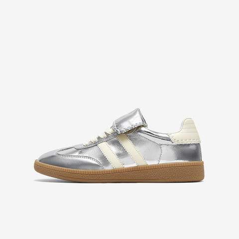 百思图2024春季新款时尚复古运动德训鞋平跟女休闲鞋I7123AM4