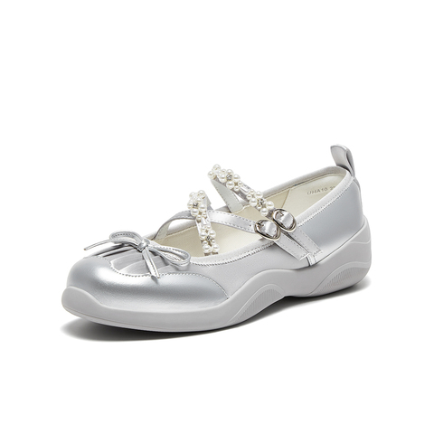 百思图2024秋季新款商场同款时尚休闲玛丽珍鞋厚底女单鞋UHA10CQ4