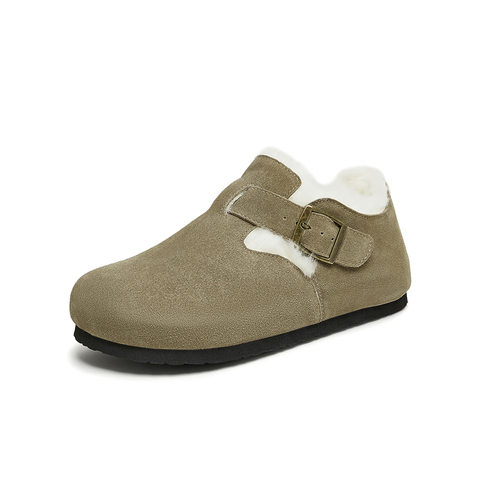 百思图2024冬季新款商场同款复古户外休闲勃肯鞋女单鞋BM309DM4