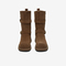 百思图2024冬季新款西部牛仔靴粗跟复古圆头废土风时装靴BP310DZ4