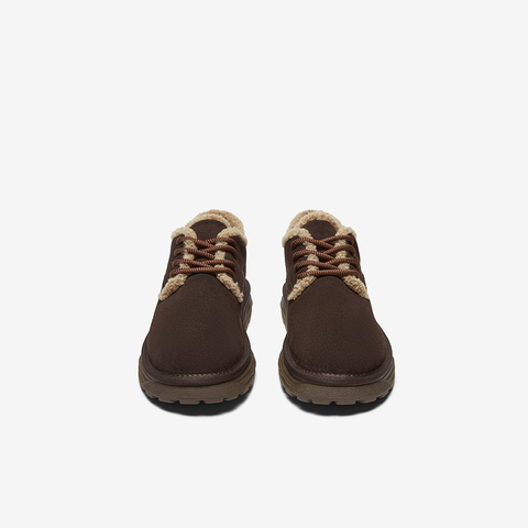 百思图2024冬季新款商场同款时尚简约雪地靴厚底男低靴J7830DD4