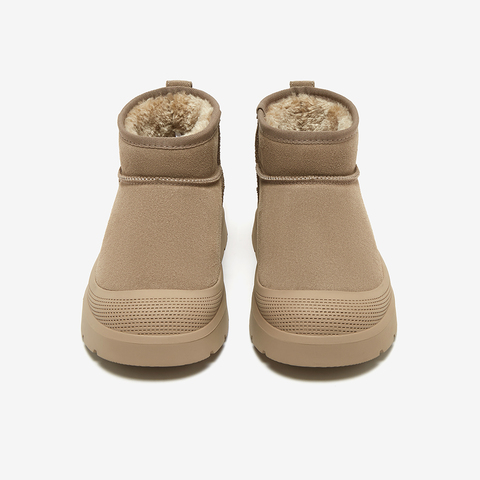 百思图2024冬季新款商场同款简约休闲雪地靴厚底男低靴L3632DD4