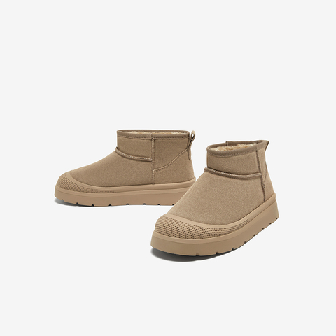 百思图2024冬季新款商场同款简约休闲雪地靴厚底男低靴L3632DD4