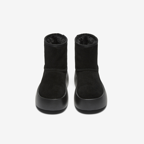 百思图2024冬季新款商场同款时尚休闲雪地靴厚底女短靴E1251DD4