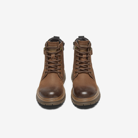 百思图2024冬季新款商场同款户外运动马丁靴粗跟男短靴AEF01DD4