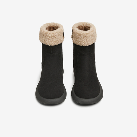 百思图2024冬季新款简约户外休闲雪地靴厚底圆头女中靴M5311DZ4