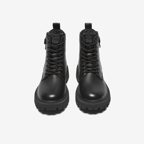 百思图2024冬季新款商场同款户外运动马丁靴粗跟男低靴C518YDD4