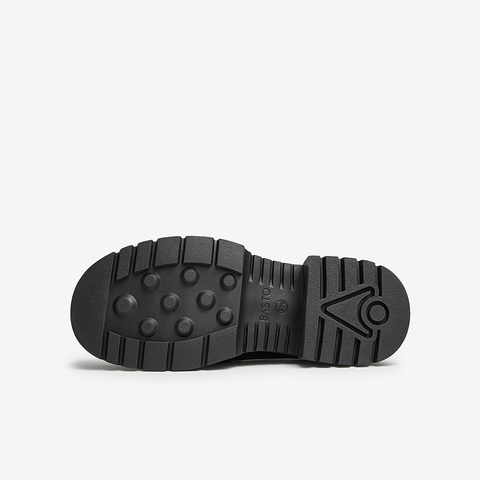 百思图2024春季新款时尚潮流通勤厚底圆头乐福鞋女单鞋TFW48AA4