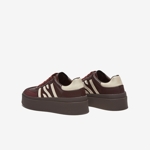 百思图2025春季新款商场同款复古运动德训鞋厚底女休闲鞋I7561AM5