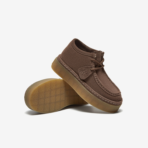 百思图2024冬季新款商场同款简约休闲袋鼠鞋厚底女单鞋BG117DD4