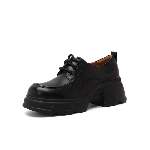 百思图2025春季新款商场同款复古英伦学院牛津鞋女单鞋UMG03AM5