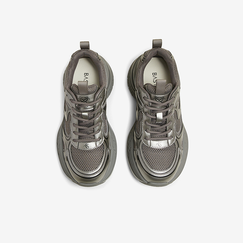 百思图2025春季新款时髦户外街头运动老爹鞋厚底女休闲鞋A9166AM5