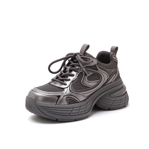 百思图2025春季新款时髦户外街头运动老爹鞋厚底女休闲鞋A9166AM5