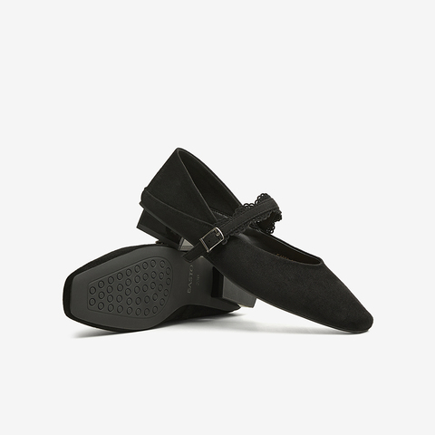 百思图2025春季新款简约复古通勤玛丽珍鞋粗跟方头女单鞋E4653AQ5