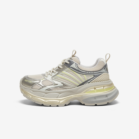 百思图2025春季新款商场同款运动街头老爹鞋厚底女休闲鞋D5219AM5