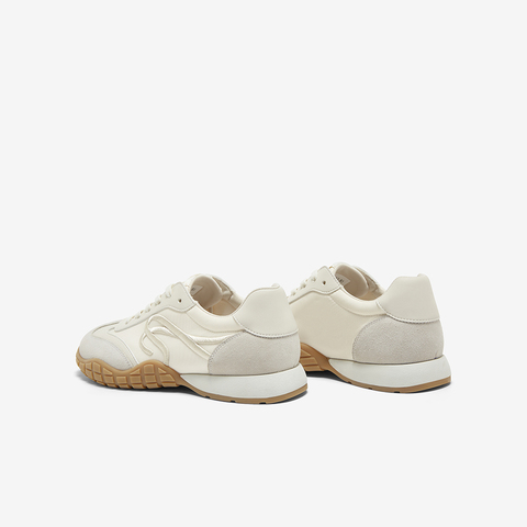 百思图2025春季新款商场同款复古运动德训鞋平跟女休闲鞋UMT10AM5