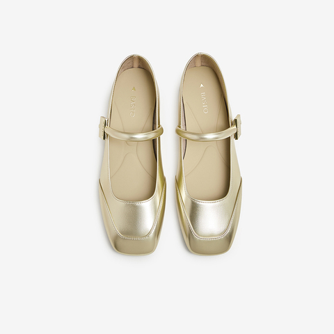 百思图2025春季新款商场同款时尚法式玛丽珍鞋粗跟女单鞋M3173AQ5