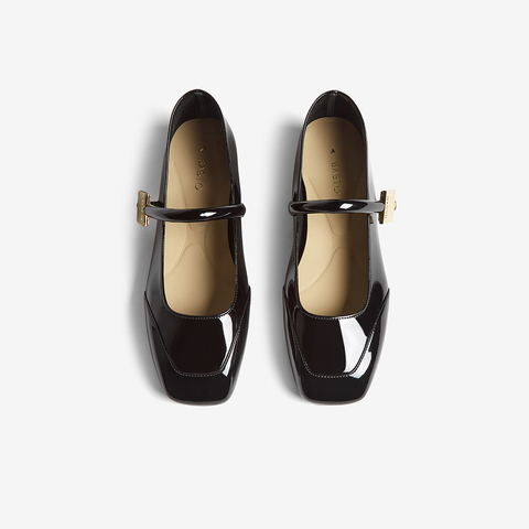 百思图2025春季新款商场同款时尚法式玛丽珍鞋粗跟女单鞋M3173AQ5