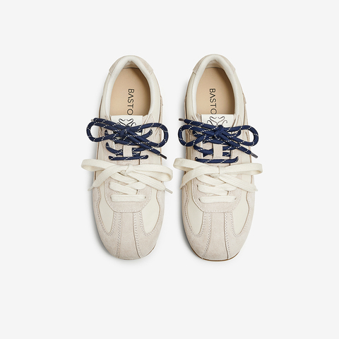 百思图2025春季新款商场同款复古运动德训鞋平跟女休闲鞋A1915AM5