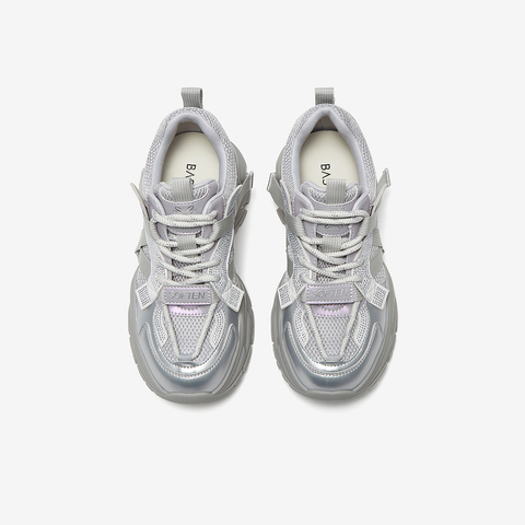 百思图2025春季新款商场同款时髦街头老爹鞋厚底女休闲鞋A8881AM5